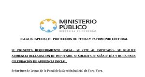 Fiscalía de Protección a las Etnias logra auto de formal procesamiento por usurpación de tierras indígenas en Yoro